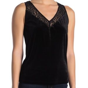 Laundry By Shelli Segal Leopard Lace Velvet Tank